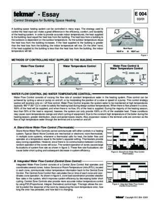 White Paper - Control Strategies (Mar 2001 - Present)