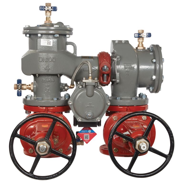 Lead Free MasterSeries N-Pattern Reduced Pressure Zone Assembly Backflow Preventer, OSY Gates and Flood Sensor